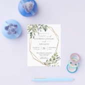 Budget REC Rustic Eucalyptus & Gold Lijst Wedding Flyer (Enkel)