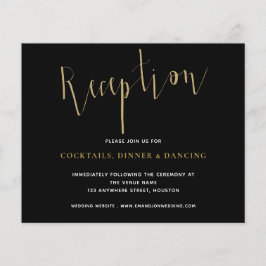 Budget Reception Details Gold Black Wedding Encl