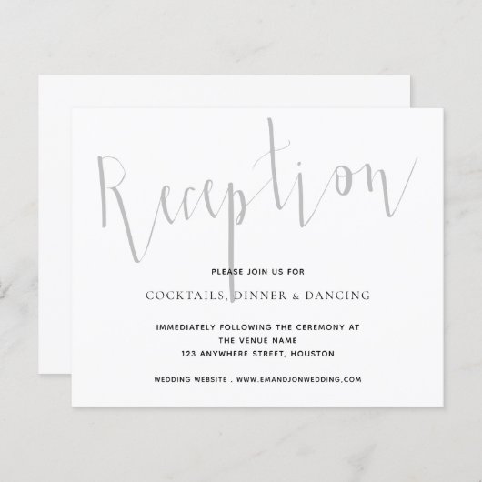 Budget Reception Details Script Weddenschap Enclos (Voorkant / Achterkant)