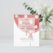 Budget Red Ballon Modern Simple Wedding Invite (Staand voorkant)