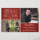 Budget Red Bijbel Verse Afstuderen Foto Collage (Voorkant)