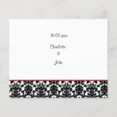 Budget Red Black Damask Weddenschap Hartelijk dank (Achterkant)
