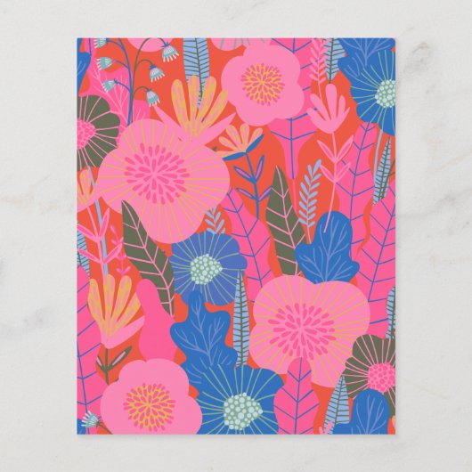 Budget Red Boho Floral Stylish Baby shower Invite (Achterkant)