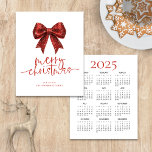 Budget Red Bow 2025 Kalender Vrolijk Kerstfeest<br><div class="desc">Budget Red Faux Glitter Bow 2025 Kalender Vrolijk Kerstfeest. Een budget geprijsd kleiner 4, 5 x 5, 6 "110 lbs semi-gloss, vergelijkbaar in dikte aan een briefkaart. Er is er één per blad. Feestelijke sprankeling voor uw vakantiewensen. Vrolijk kerstfeest is in een set stijlvol script en personaliseer jouw naam hieronder....</div>