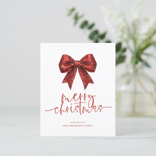 Budget Red Bow 2026 Kalender Vrolijk Kerstfeest (Staand voorkant)