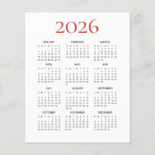 Budget Red Bow 2026 Kalender Vrolijk Kerstfeest (Achterkant)