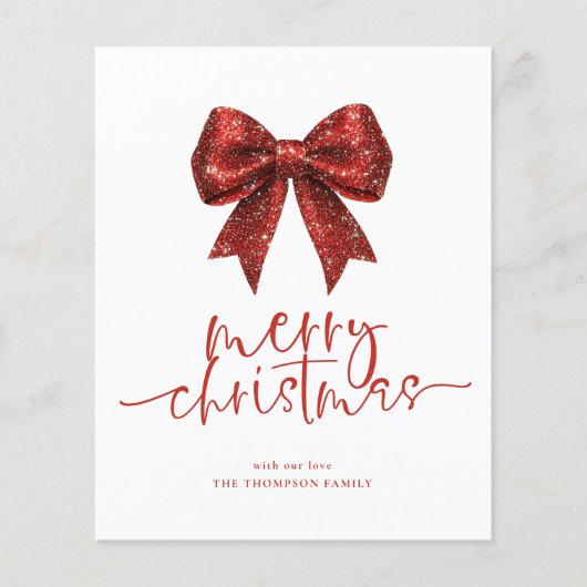 Budget Red Bow 2026 Kalender Vrolijk Kerstfeest (Voorkant)