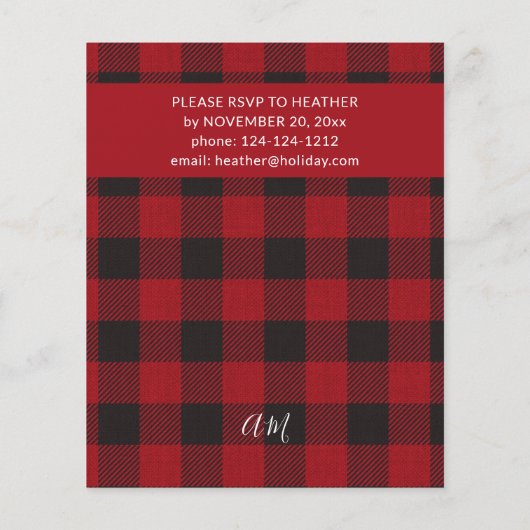 Budget Red Buffalo Pset Flannel Kerstfeest Flyer (Achterkant)