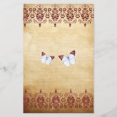 Budget Red Butterfly Sweet 16 Uitnodiging (Achterkant)