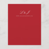 Budget Red Calligraphy Wedding Flyer (Achterkant)