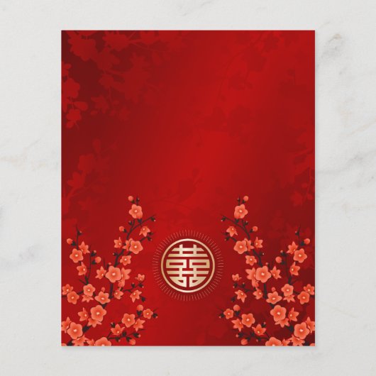 BUDGET Red Cherry Blossom | Chinese bruiloft (Achterkant)
