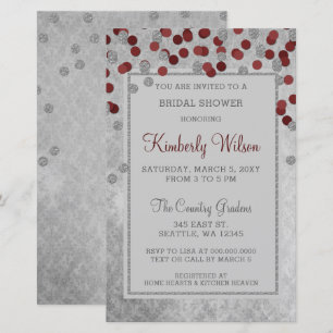 Budget Red Confetti Bridal Shower