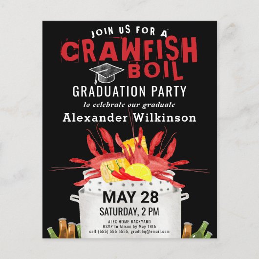 BUDGET Red Crawfish Boil AFSTUDEERDER 3 Foto uitno Flyer (Voorkant)