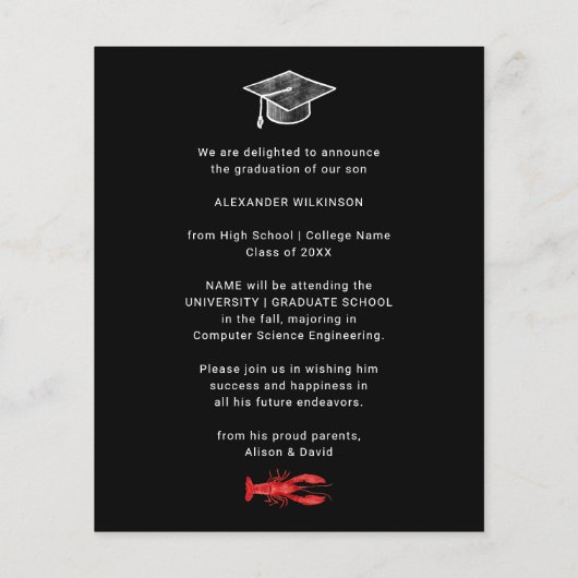 BUDGET Red Crawfish Boil AFSTUDEERDER Party - Uitn Flyer (Achterkant)