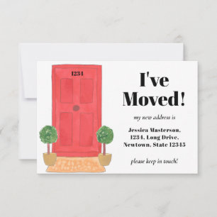 Budget Red door Ik heb Mini Announcement Kaart ver