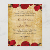 Budget Red Eiffer Tower Vintage Weddenschap (Achterkant)