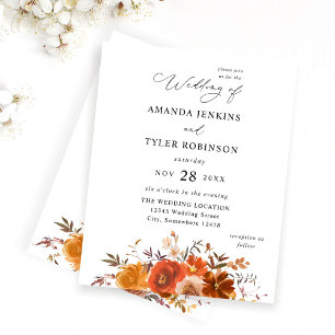Budget Red en Oranje Herfst Floral Wedding 2