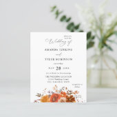 Budget Red en Oranje Herfst Floral Wedding 2 (Staand voorkant)