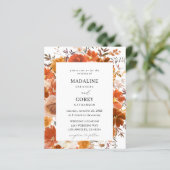 Budget Red en Oranje Herfst Floral Wedding B (Staand voorkant)