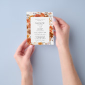 Budget Red en Oranje Herfst Floral Wedding B Flyer (Hand)