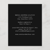 Budget Red Floral Black Vrijgezellenfeest Flyer (Achterkant)