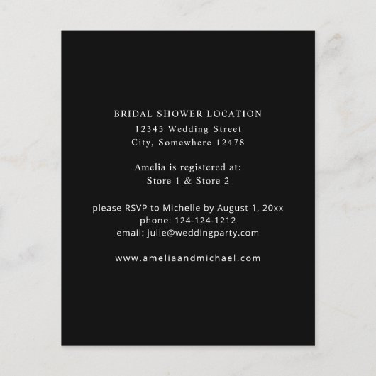 Budget Red Floral Black Vrijgezellenfeest Flyer (Achterkant)