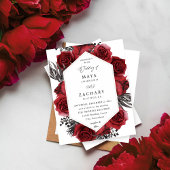 Budget Red Floral & Black Wedding