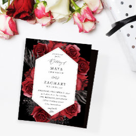 Budget Red Floral & Black Wedding - Zwart