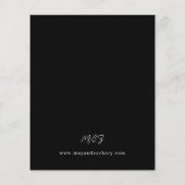 Budget Red Floral & Black Wedding - Zwart (Achterkant)