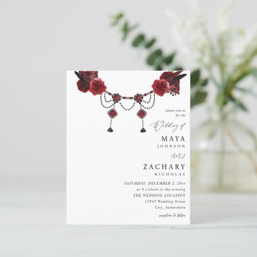 Budget Red Floral & Crystal Wedding (Staand voorkant)