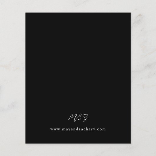 Budget Red Floral & Crystal Wedding - Zwart Flyer (Achterkant)