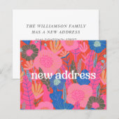 Budget Red Floral We hebben een nieuwe Home Moving (Voorkant / Achterkant)