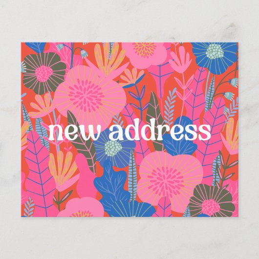 Budget Red Floral We hebben een nieuwe Home Moving (Voorkant)