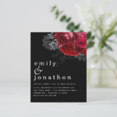 Budget Red Florals Silver Black Wedding (Staand voorkant)