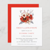 BUDGET Red Florals Weddenschap Evening Party Uitno (Voorkant / Achterkant)