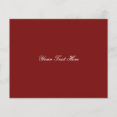 Budget Red Gift Business Holiday Card (Achterkant)