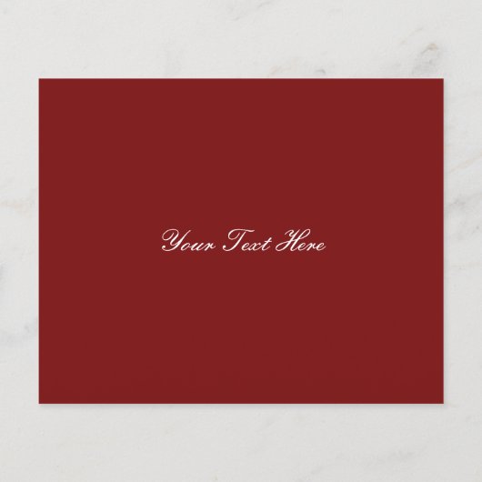 Budget Red Gift Business Holiday Card (Achterkant)