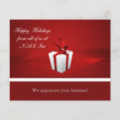 Budget Red Gift Business Holiday Card (Voorkant)