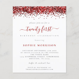 Budget Red Glitter 21e partij nodigt uit