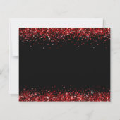 Budget Red Glitter Black Happy Nieuwjaar Kaart (Achterkant)