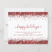 Budget Red Glitter Borders Prettige feestdagen Kaa (Voorkant)