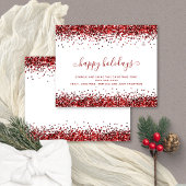 Budget Red Glitter Borders Prettige feestdagen Kaa