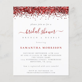 Budget Red Glitter Bridal Shower