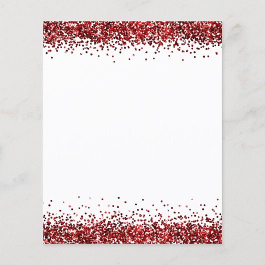 Budget Red Glitter De Kerstpartij nodigt uit (Achterkant)