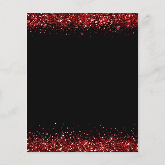 Budget Red Glitter De Kerstpartij nodigt uit (Achterkant)