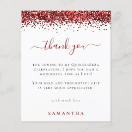 Budget Red Glitter Foto Quinceanera Dank u