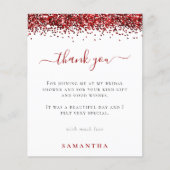 Budget Red Glitter Foto Vrijgezellenfeest Dank u (Voorkant)
