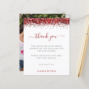 Budget Red Glitter Foto Vrijgezellenfeest Dank u