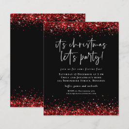 Budget Red Glitter-kerstfeest