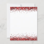 Budget Red Glitter-kerstfeest nodigt feest uit (Achterkant)